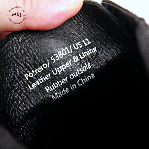 Warfield and Grand Potrero Leather Ankle Boots Black Men 11 - Picture 13 of 13